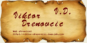 Viktor Drenovčić vizit kartica
